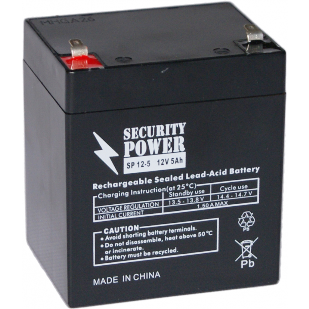 Аккумуляторная батарея Security Power SP 12-5 F2, 12 В, 5 Ач