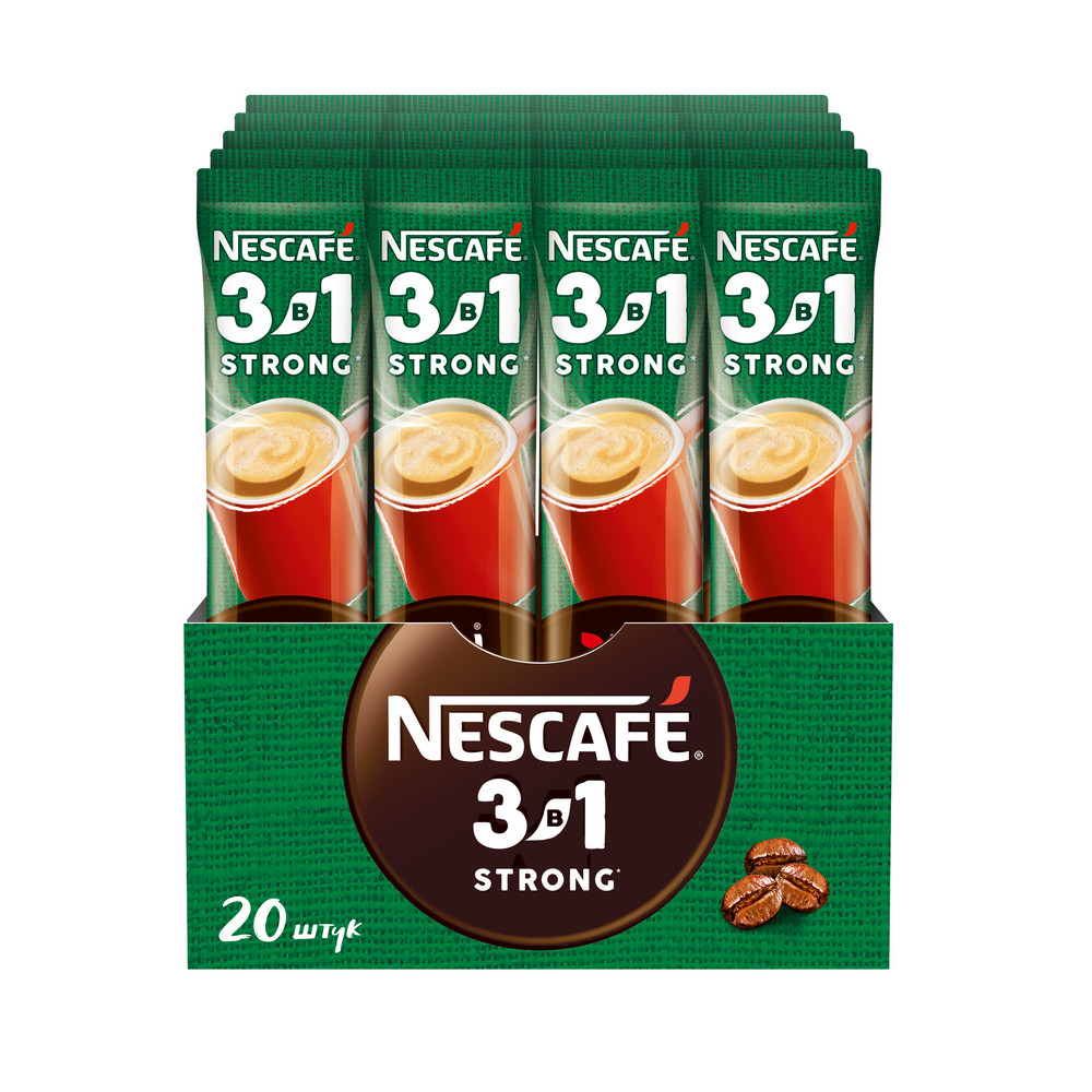 Кофейный напиток "Nescafe" 3в1 крепкий, растворимый, 14.5 г - 4