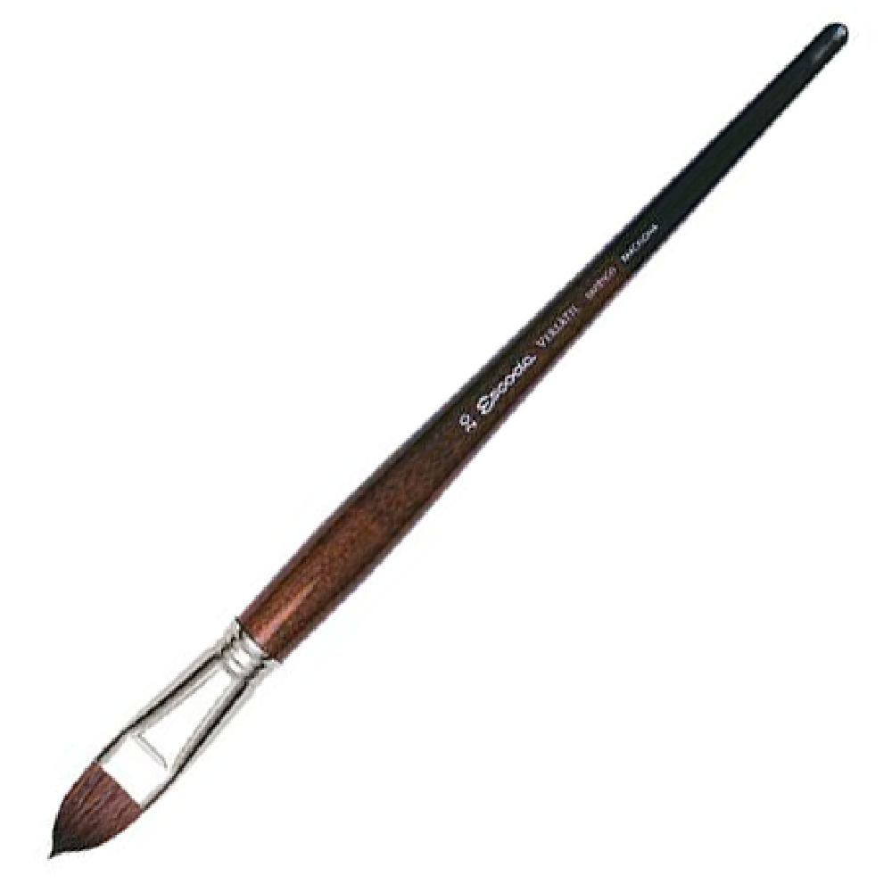Кисть "Escoda Versatil Brush L/H", синтетика, темно-коричневый, плоская, №20