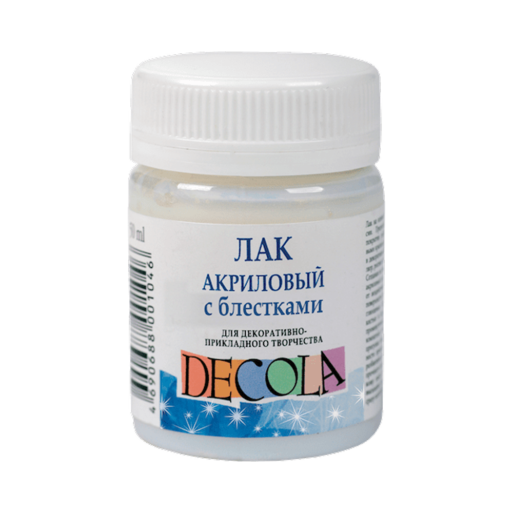 Лак акриловый "Decola" с блестками, 50 мл