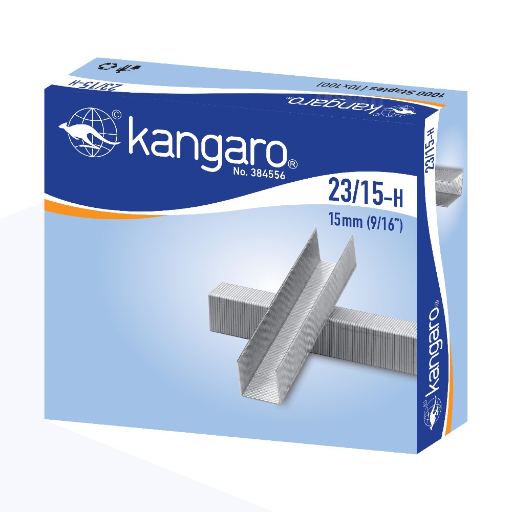 Скобы "Kangaro", 23/15, 1000 шт, металлик