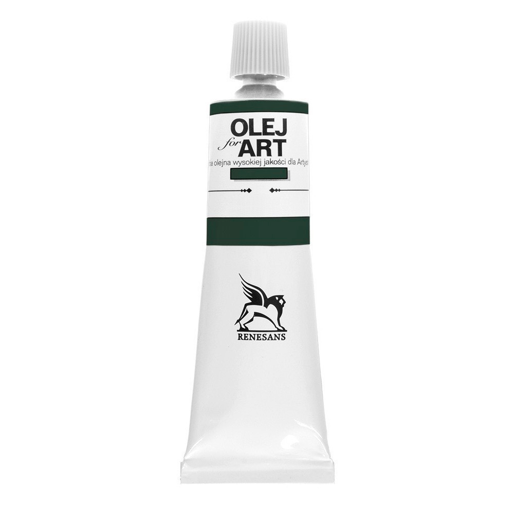 Краски масляные Renesans "Oils for art", 43 зеленый оливковый, 60 мл, туба