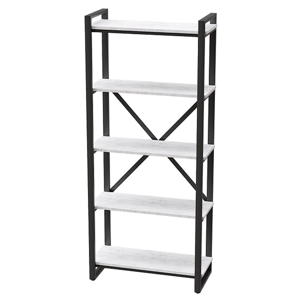 Стеллаж Millwood "Loft CH-3", 800х350х1820 мм, черный, белый крафт