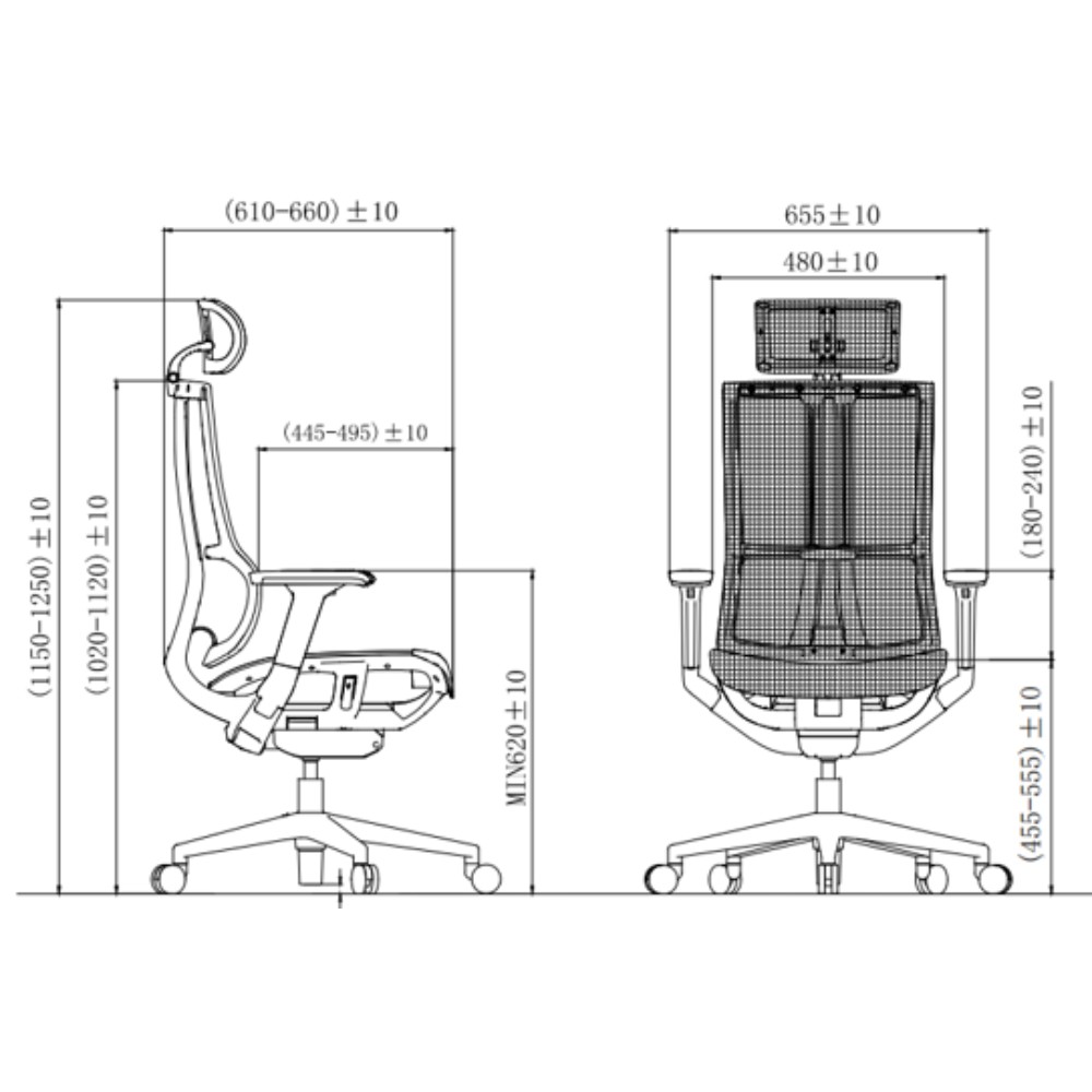 Кресло для руководителя SitZone E-303-001A-P1-WH сетка, серый, -30% - 6