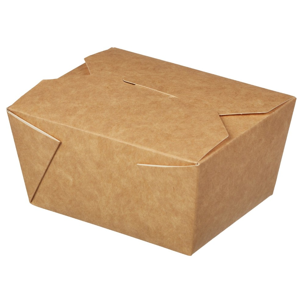 Контейнер бумажный, 600 мл, Fold Box, 130/110х110/90х65, 50 шт, крафт - 2