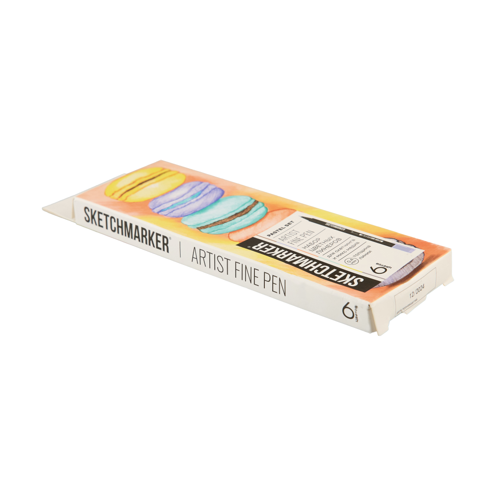 Ручка капиллярная "Sketchmarker Artist fine pen Pastel", 6 шт - 8