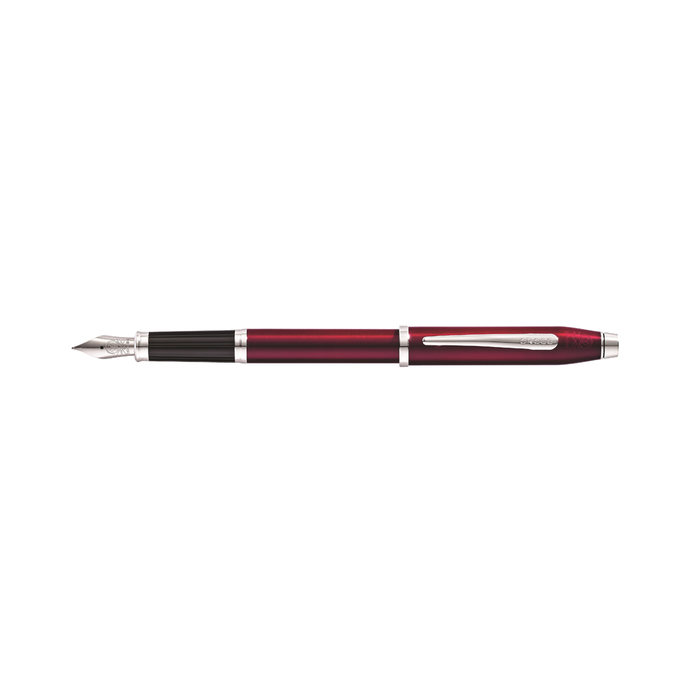 Ручка перьевая F "Century II Translucent Plum Lacquer", металл, красный, черный