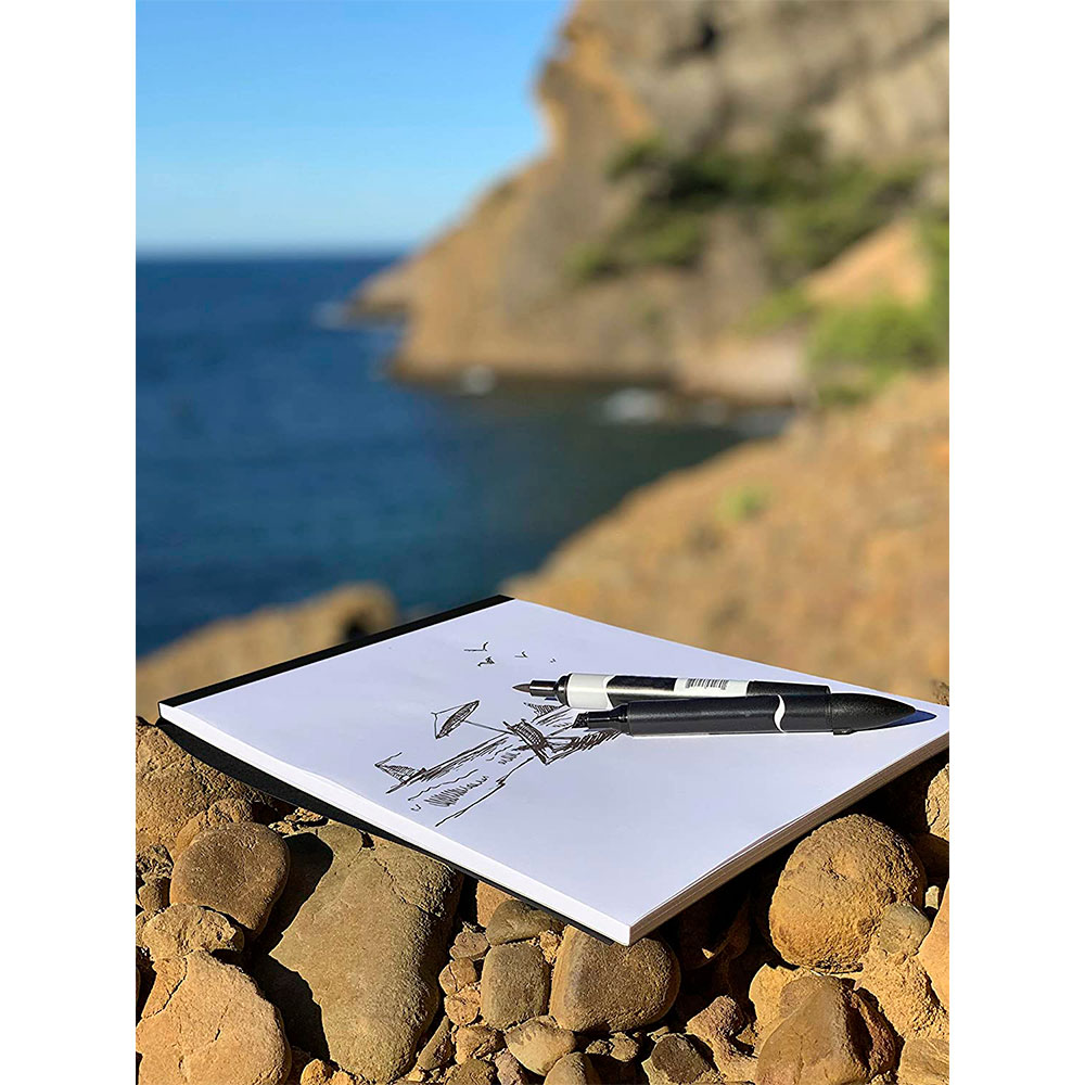 Скетчбук "Rhodia Touch Marker Pad", А4+, 100 г/м2, 50 листов, черный - 4
