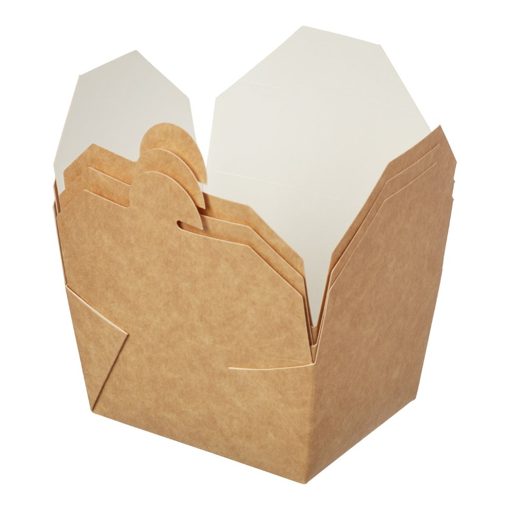 Контейнер бумажный, 600 мл, Fold Box, 130/110х110/90х65, 50 шт, крафт - 3
