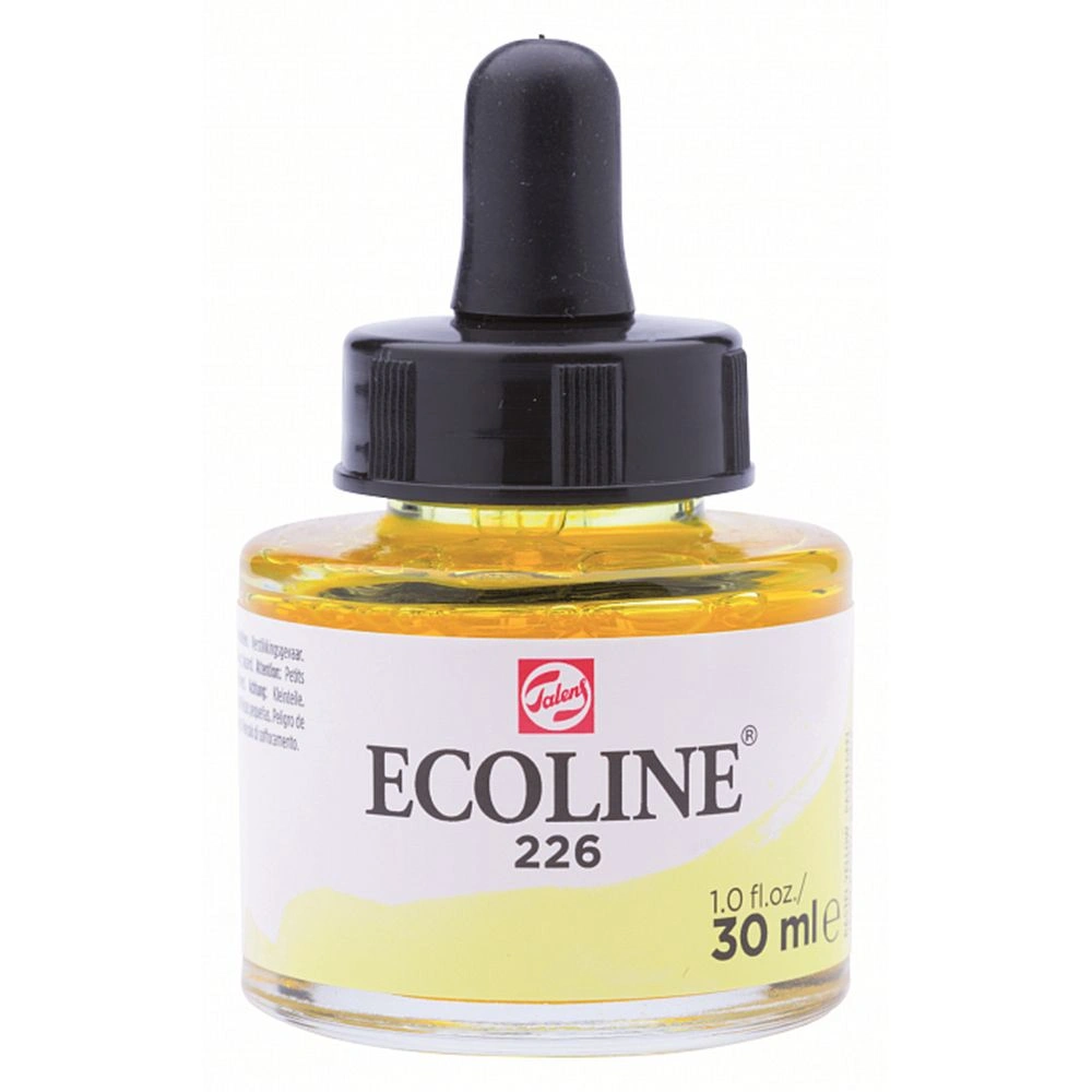 Жидкая акварель "ECOLINE", 226 желтый пастельный, 30 мл