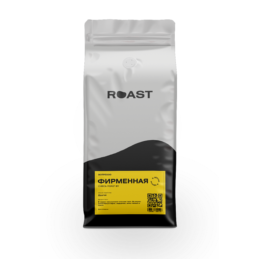 Кофе "ROAST.BY" Фирменная смесь №1, зерновой, 1 кг. 