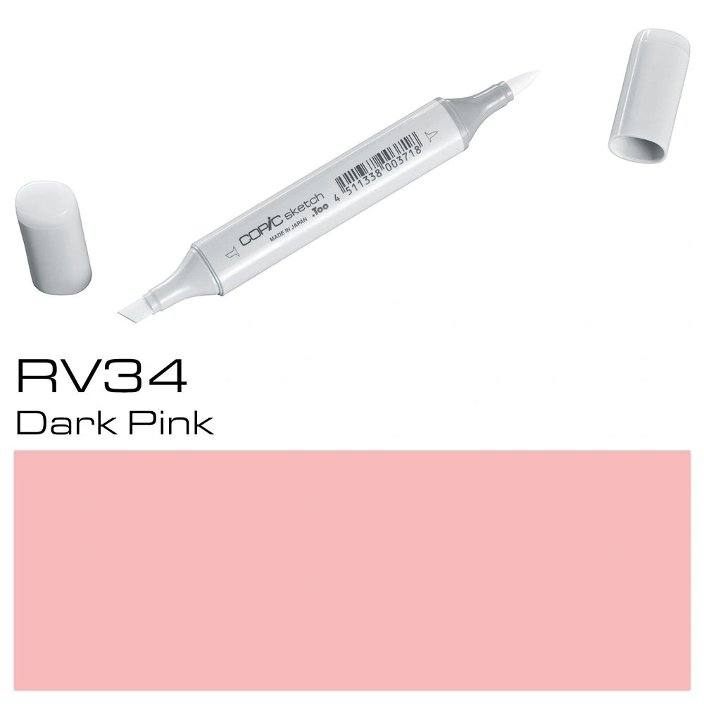 Маркер перманентный "Copic Sketch", RV-34 темный розовый