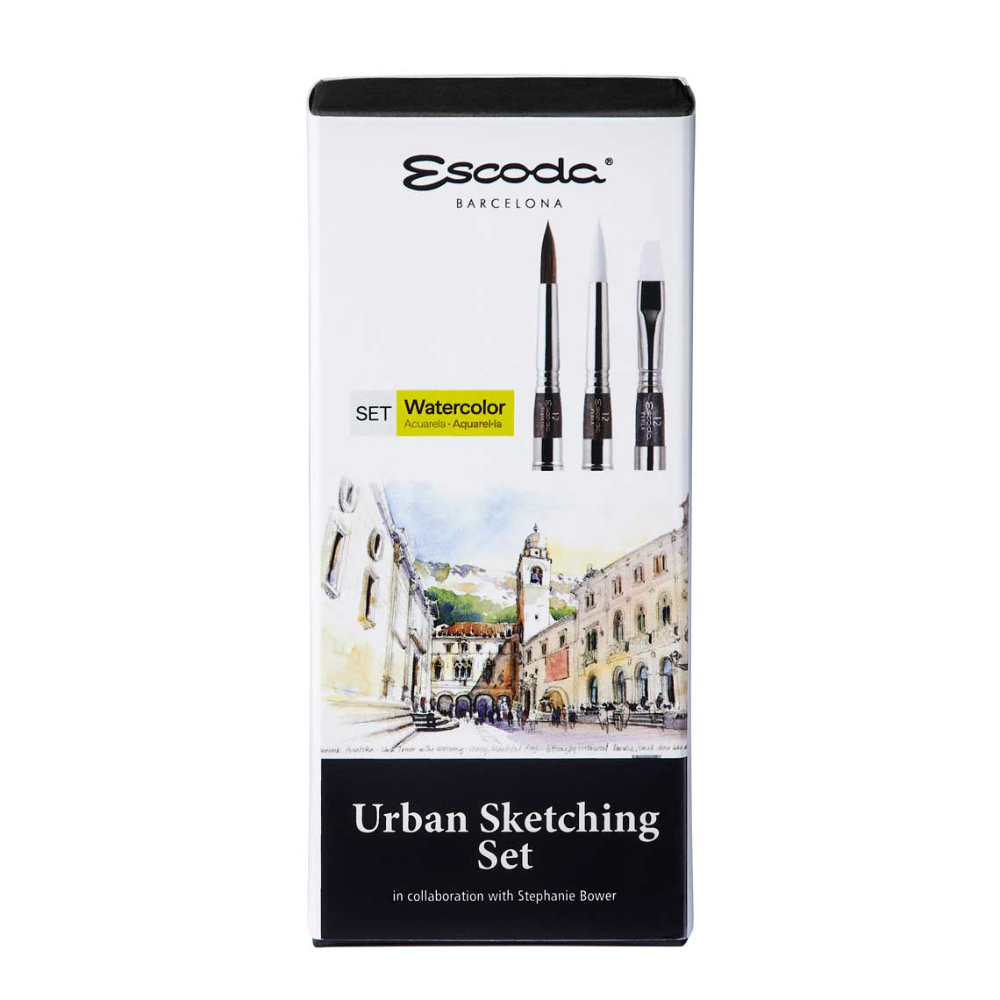 Набор кистей "Escoda. Urban sketching set", 3 шт, складные  - 2