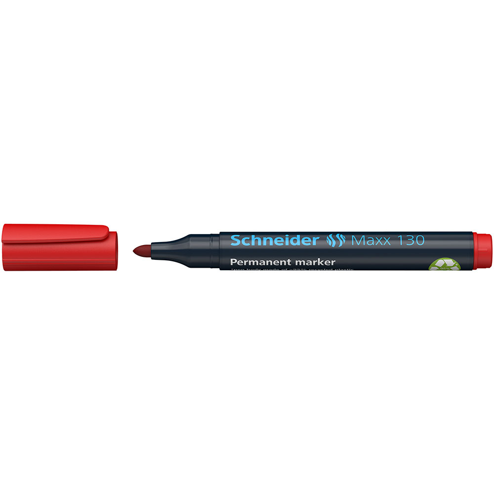 Маркер перманентный "Schneider Maxx 130", красный - 4