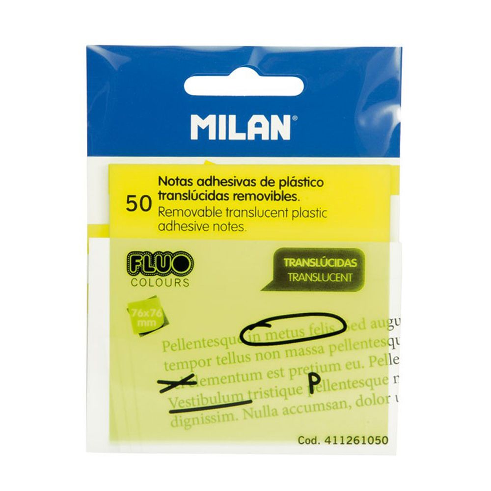 Бумага для заметок "Milan", 76x76 мм, 50 листов, салатовый