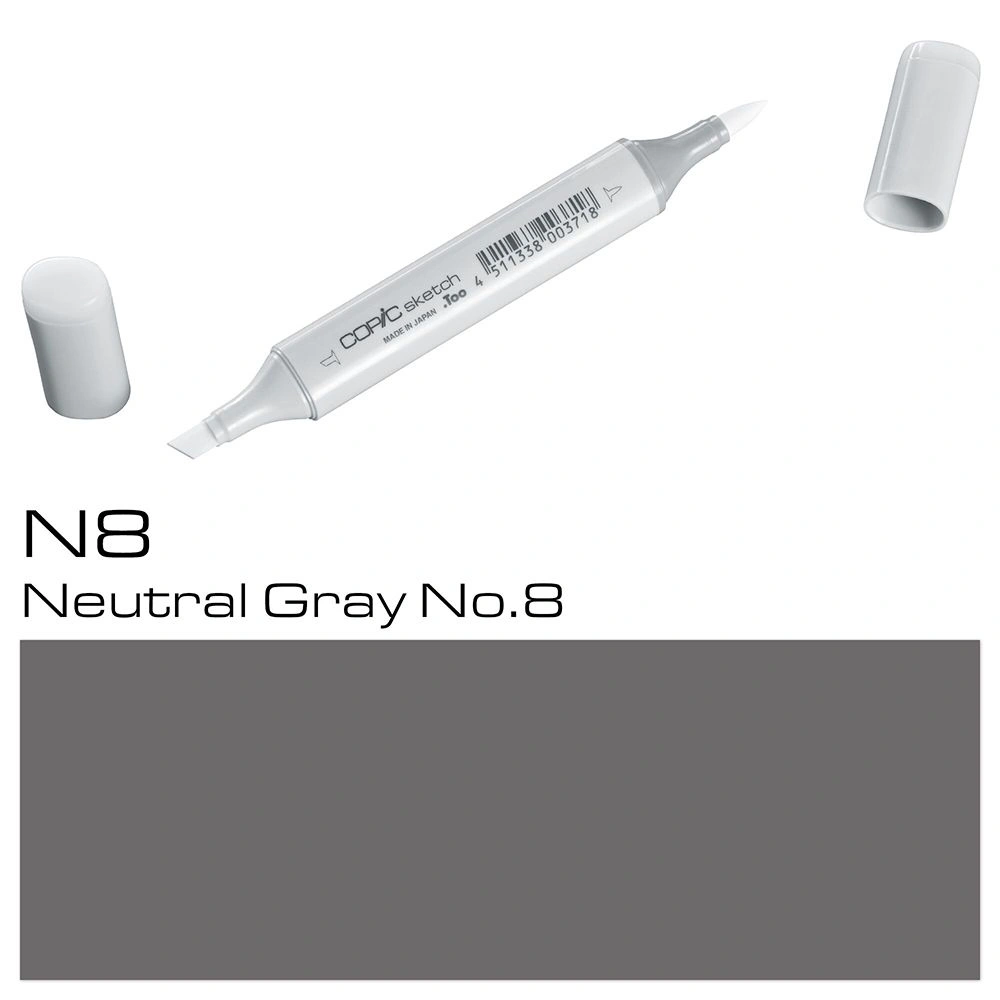 Маркер перманентный "Copic Sketch", N-8 нейтральный серый №8