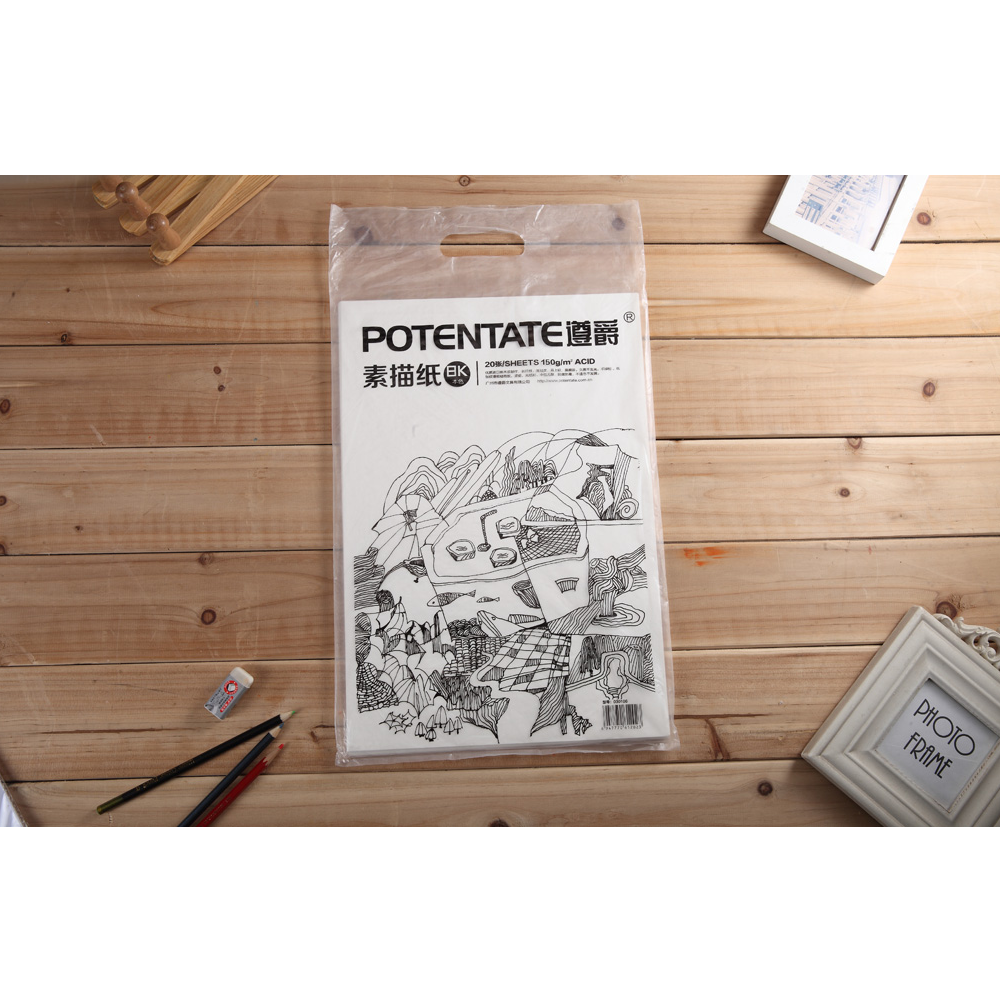 Бумага для рисования "Potentate", 180 г/м2, 27х39 см, натуральный белый - 2