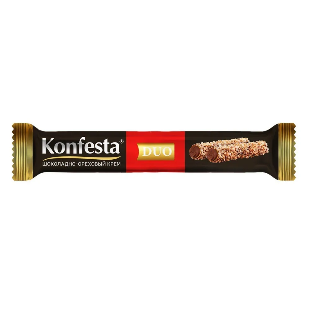 Конфеты "Конфеста DUO", 38 г, с шоколадно-ореховой начинкой