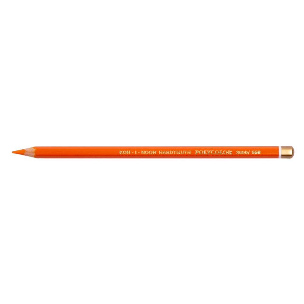 Карандаш цветной Koh-I-Noor "Polycolor 3800", 558 оранжевый огненный