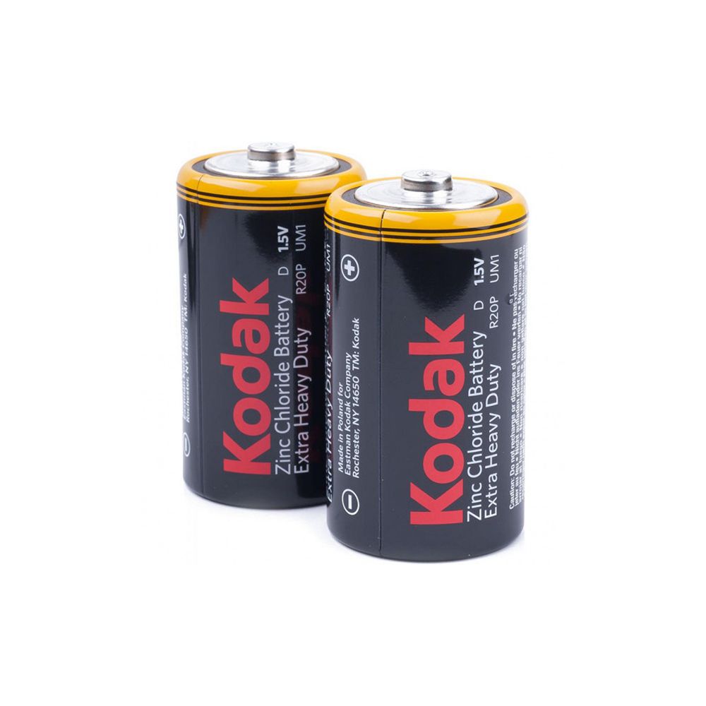 Батарейки солевые "Kodak Extra Heavy Duty D/R20", 2 шт.