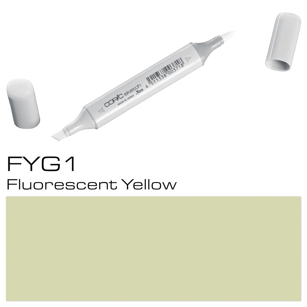 Маркер перманентный "Copic Sketch", FYG-1 флуоресцентный желтый
