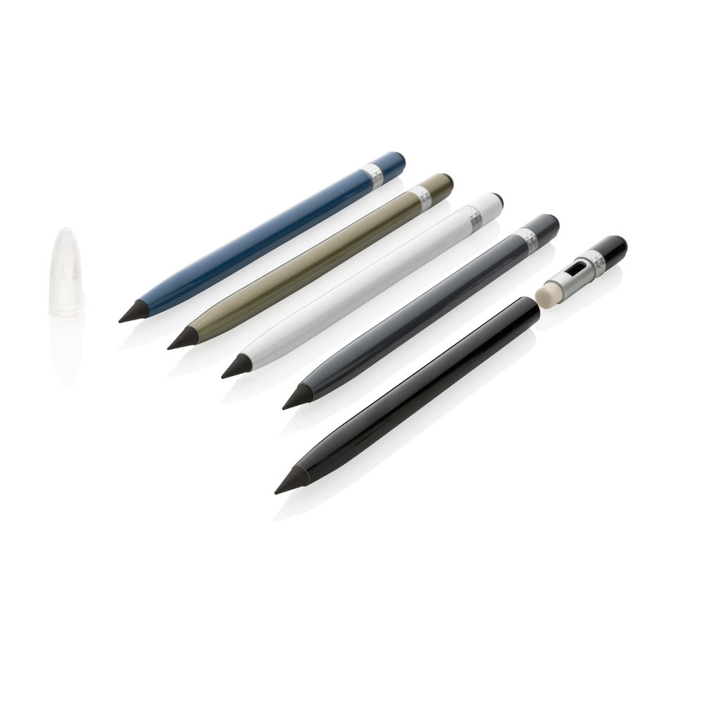 Карандаш вечный XD Collection "P611.127", алюминий, с ластиком, черный - 4