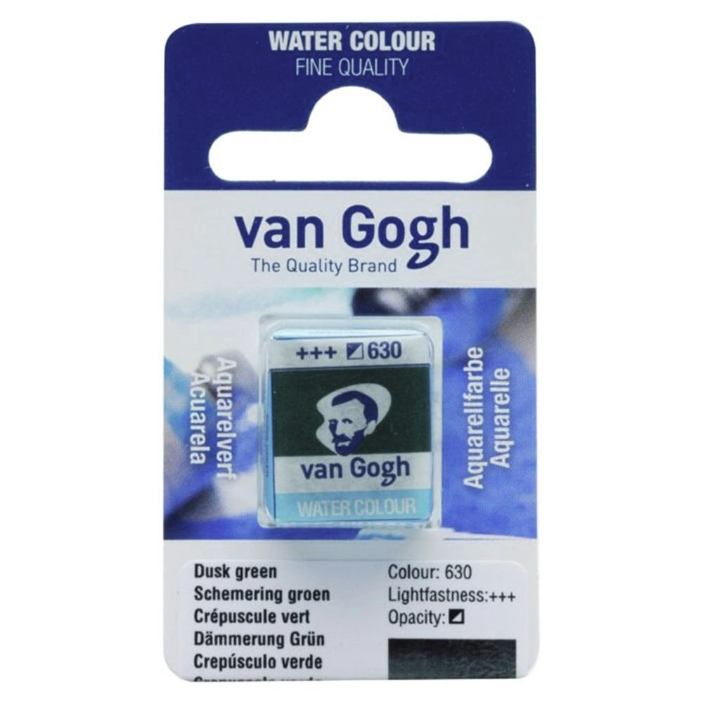 Краски акварельные "Van Gogh", 630 гранулированный зеленый, кювета