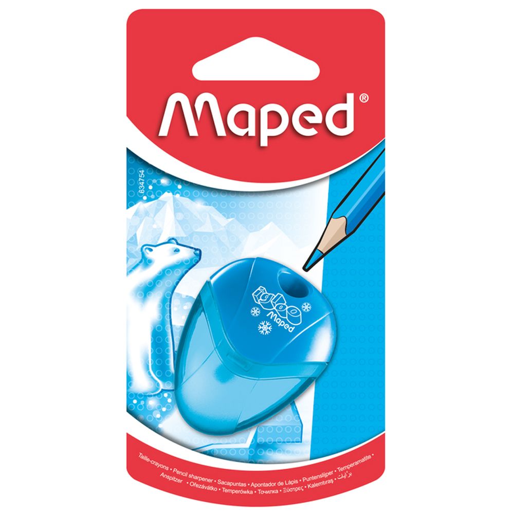Точилка Maped "I-Gloo", 1 отверстие, с контейнером, блистер