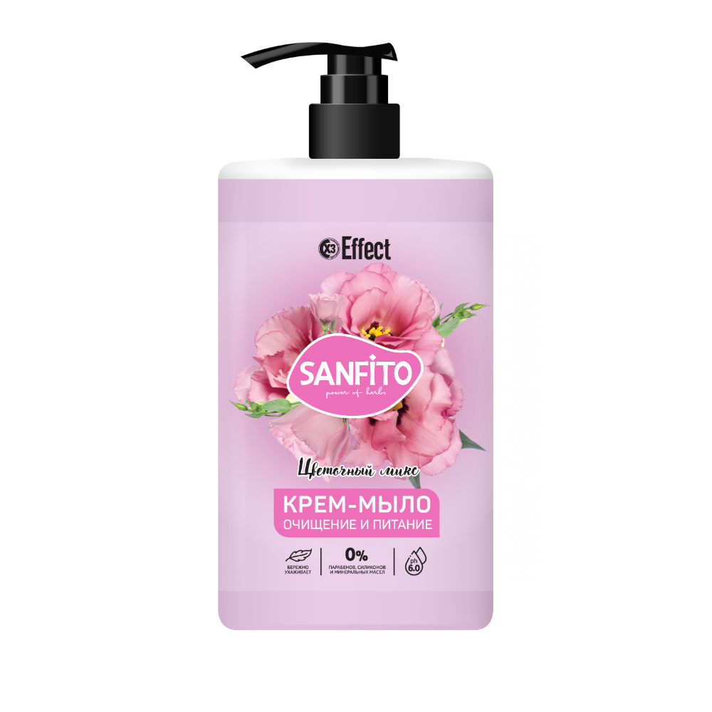 Мыло-крем "Effect Sanfito" цветочный микс, 1 л