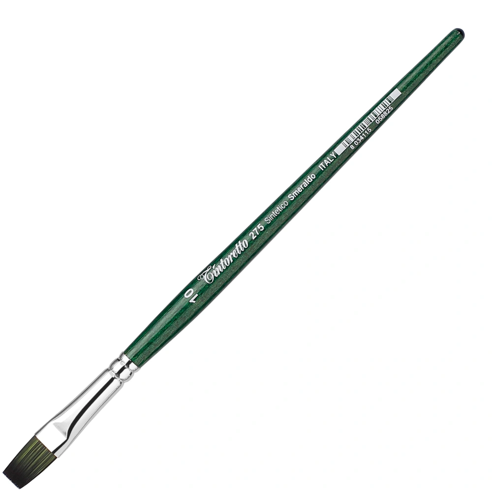 Кисть для рисования "Tintoretto Emerald", синтетика, плоская, №10