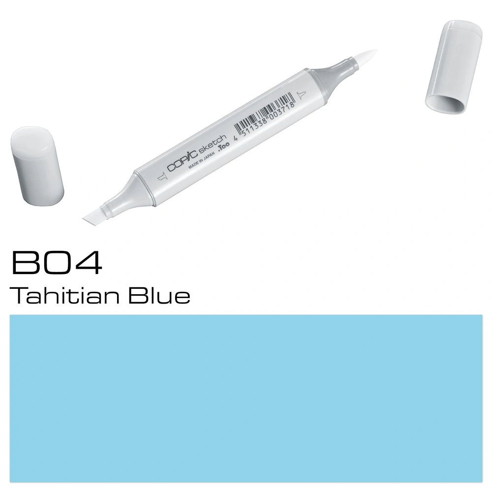 Маркер перманентный "Copic Sketch", B-04 таитянский синий