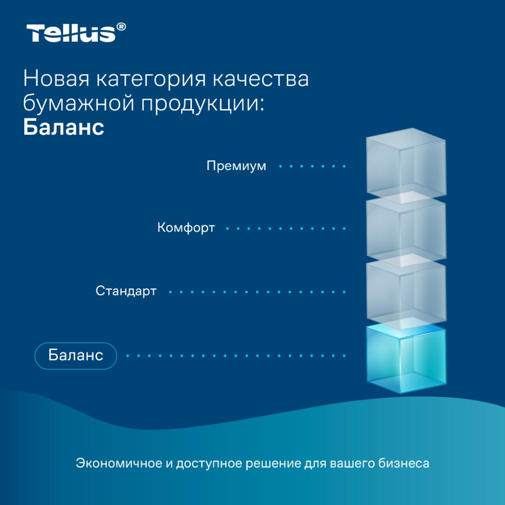 Полотенца бумажные Tellus Синглфолд Баланс HT3, листовые, 1 слой, 250 листов - 9