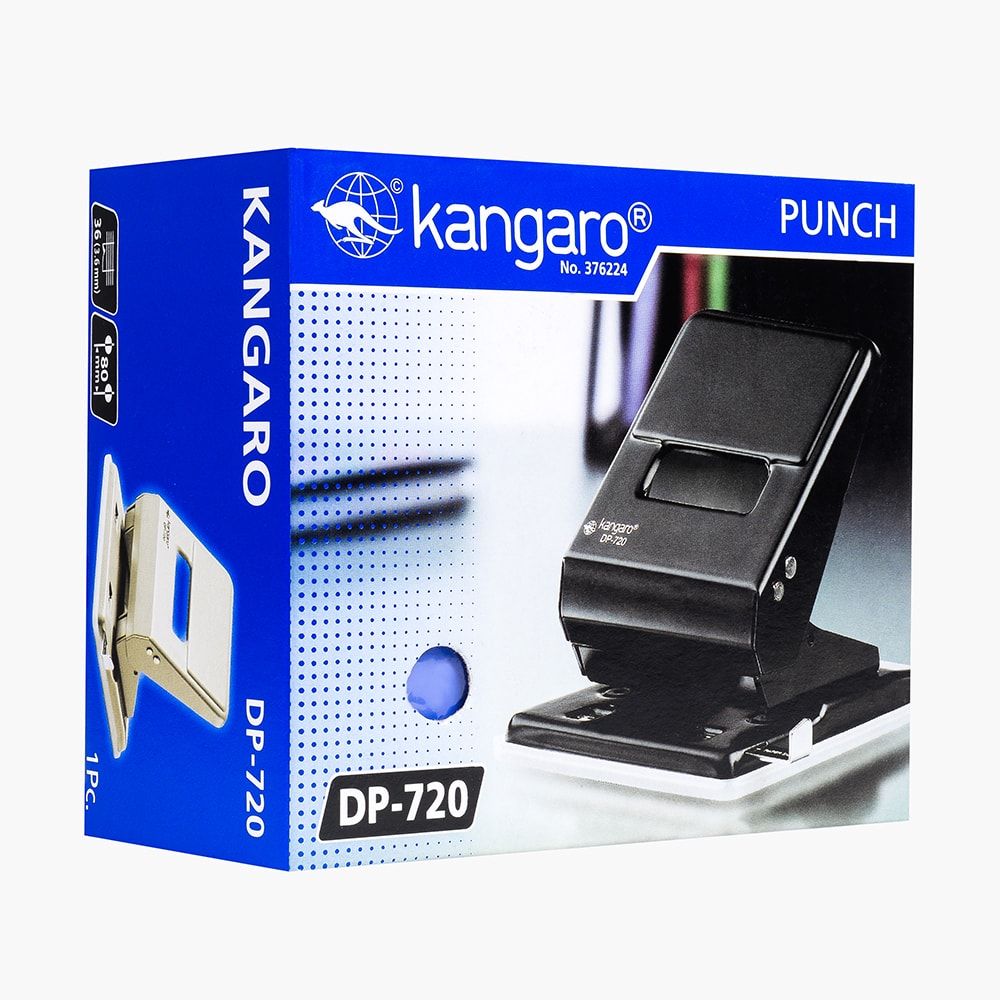 Дырокол Kangaro "DP-720", 36 листов, синий - 3