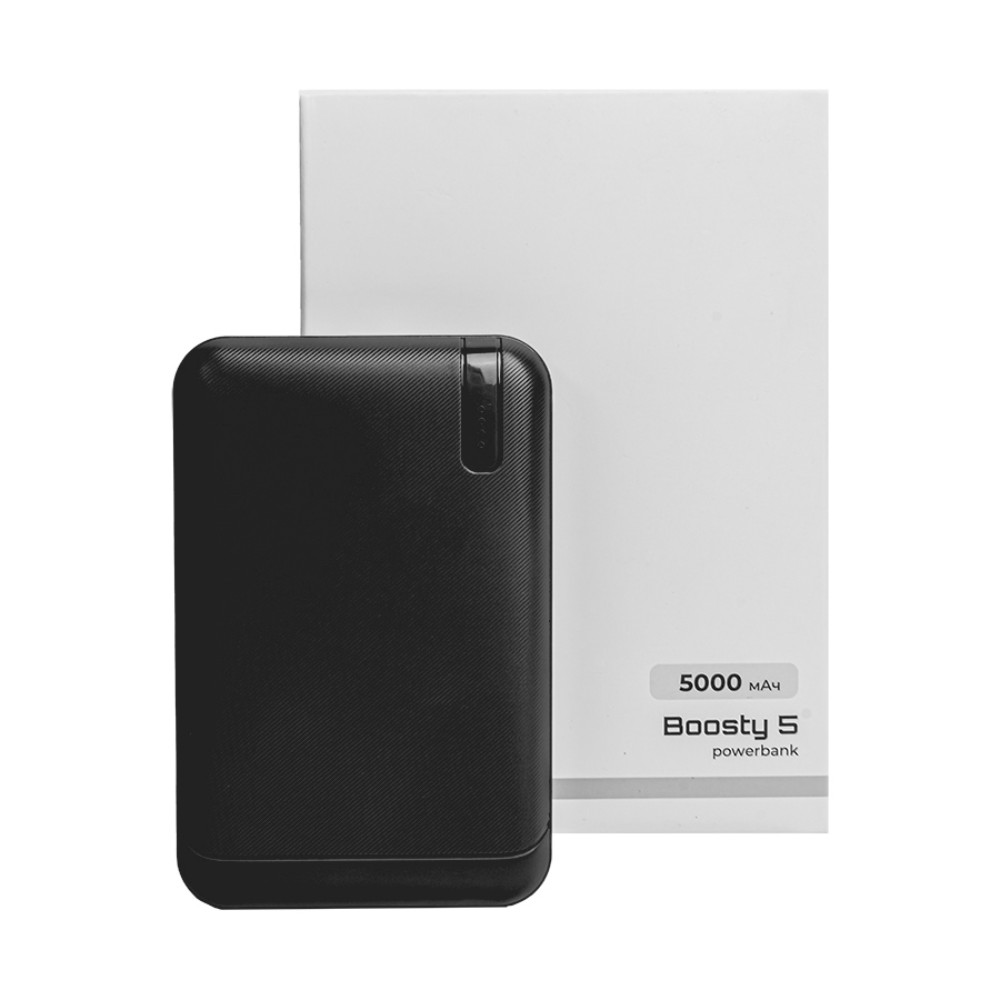 Внешний аккумулятор Power Bank "Boosty 5", 5000 mAh, черный - 5