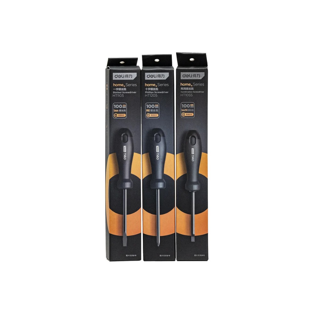 Отвертка Deli HS EHT1205, PH1х100 мм, Soft Touch, черный - 10