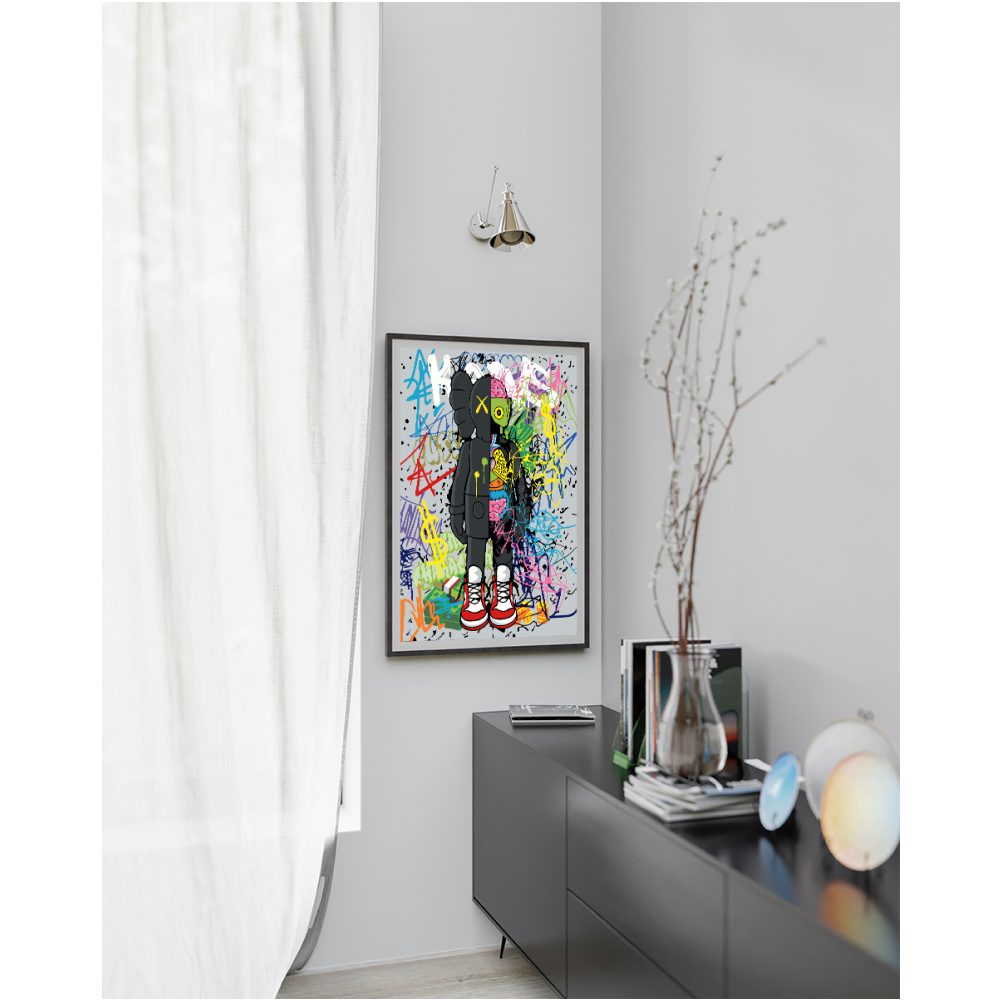 Картина по номерам "Graffiti kaws" - 2
