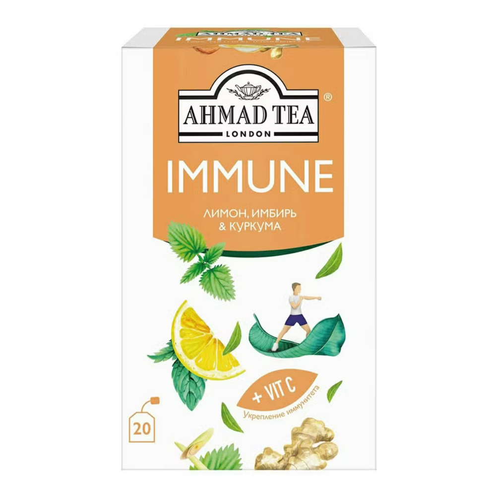 Чайный напиток "Ahmad Tea" Immune, 20 пакетиков х 1.5 г, травяной - 2